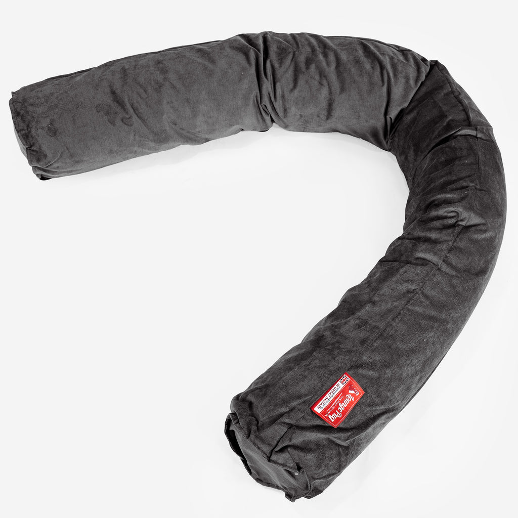 Rolkussen, CloudSac Vezel-latex Vlokvulling - Wafelstof Graphite Grijs 01