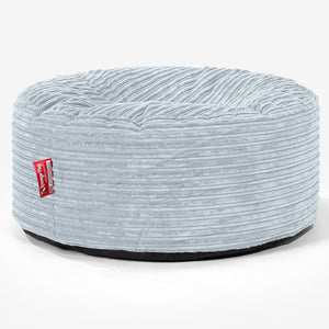 Ronde Poef - Corduroy Baby Blauw