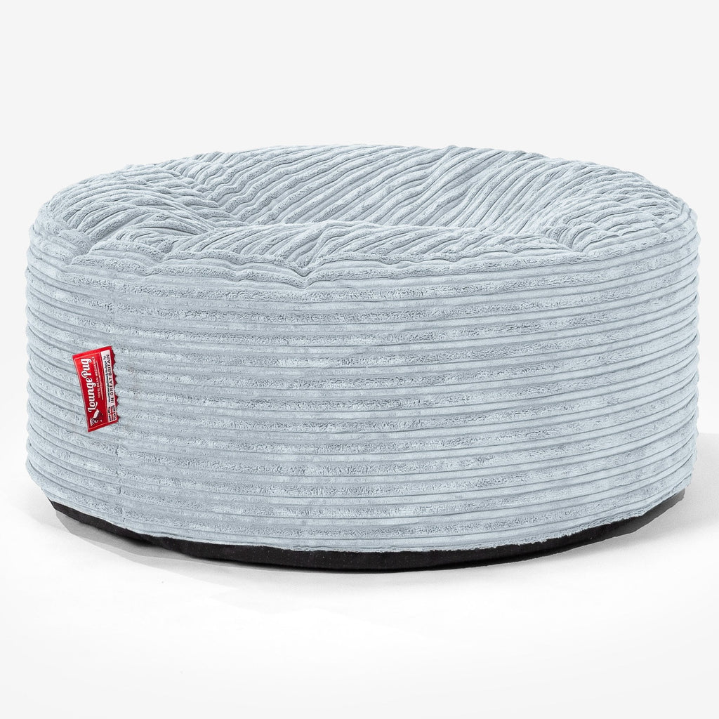 Ronde Poef - Corduroy Baby Blauw 01