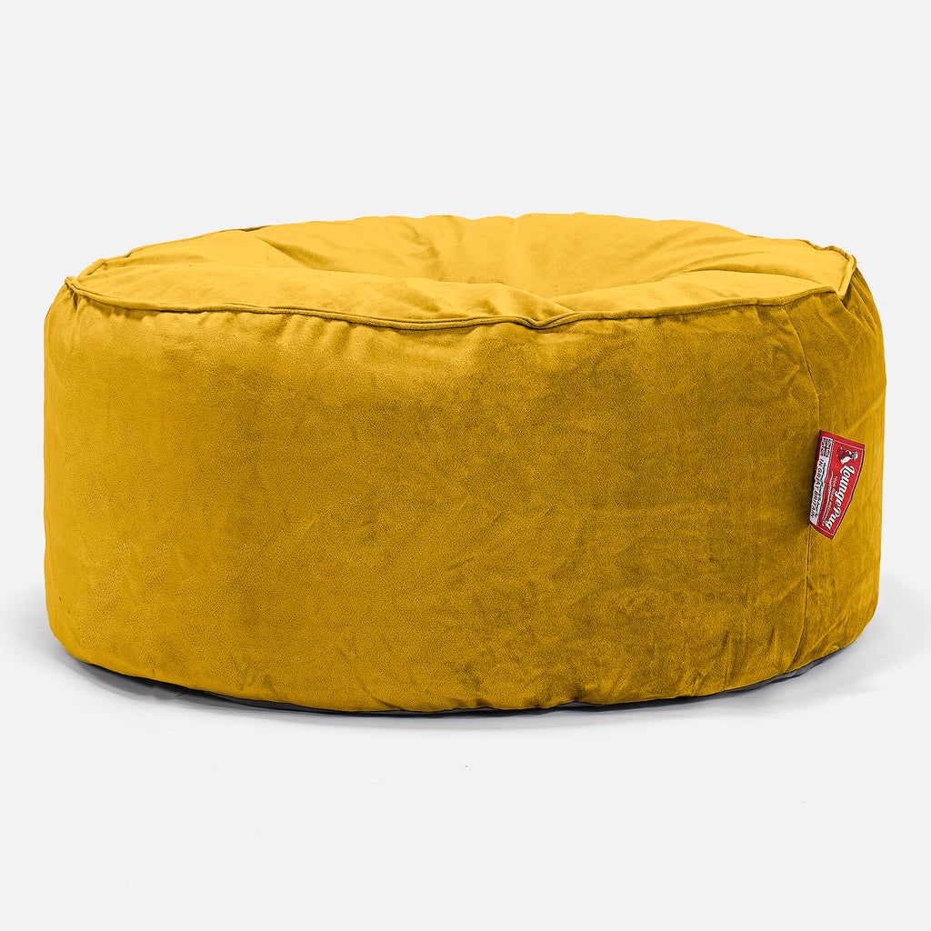 Ronde Poef - Fluweel Goud 01