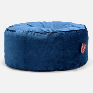 Ronde Poef - Fluweel Marineblauw