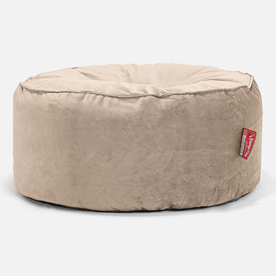 Ronde Poef - Fluweel Mink 01