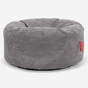 Ronde Poef - Pompom Antraciet