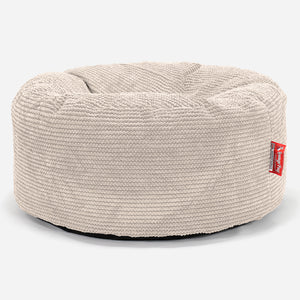 Ronde Poef - Pompom Crème