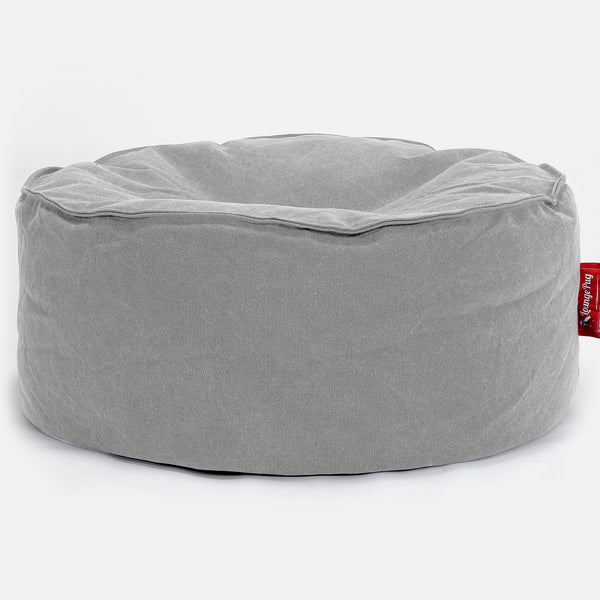 Bekijk Grote Vintage Bruin Leren Patchwork Poef / Ottoman / Voetenbank Bekijk Grote Vintage Bruin Leren Patchwork Poef / Ottoman / Voetenbank