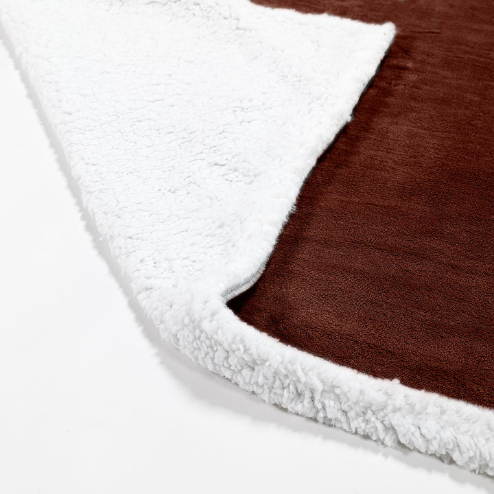 Sherpa-deken - Fleece Bruin 02