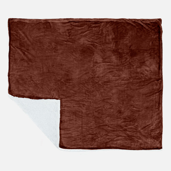 Sherpa-deken - Fleece Bruin 01