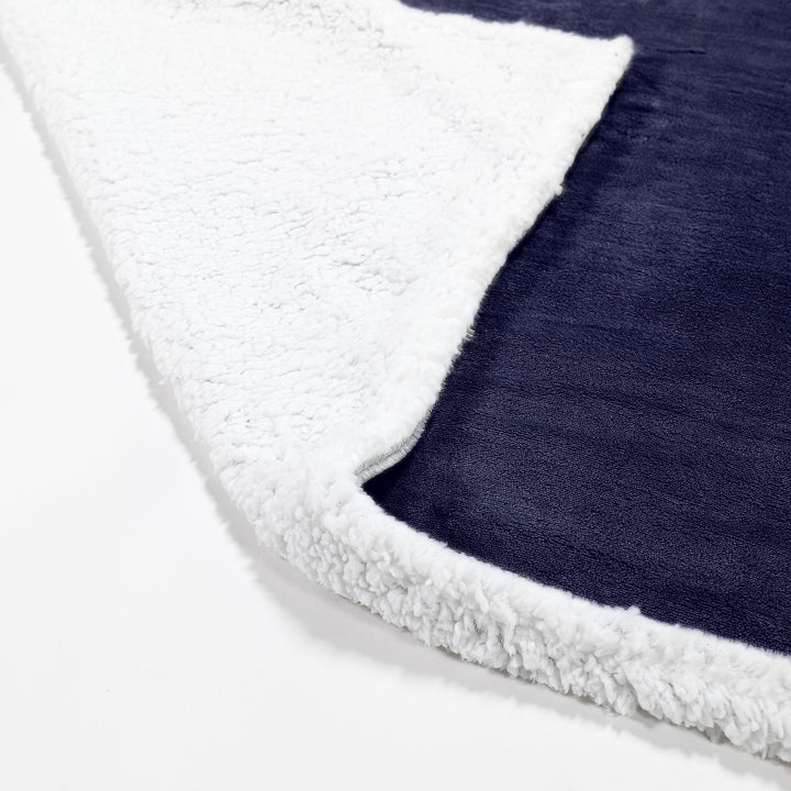 Sherpa-deken - Fleece Donker blauw 02