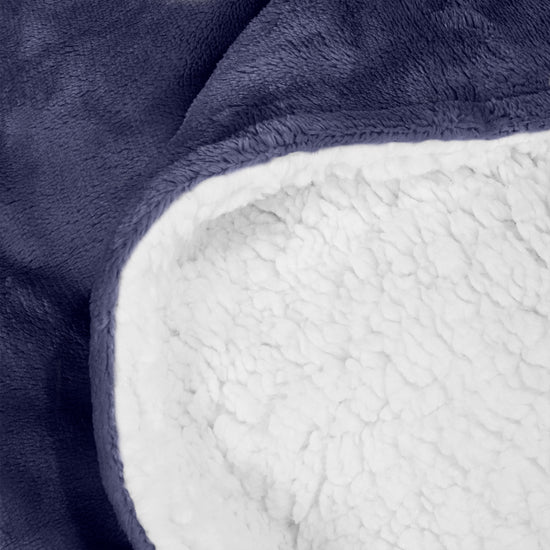 Sherpa-deken - Fleece Donker blauw 04