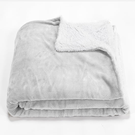 Sherpa-deken - Fleece Lichtgrijs 01