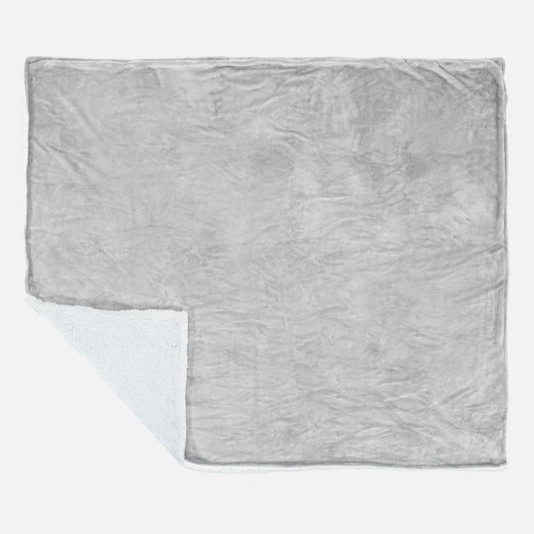 Sherpa-deken - Fleece Lichtgrijs 02