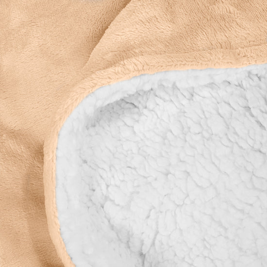 Sherpa-deken - Fleece Blond Mink 04