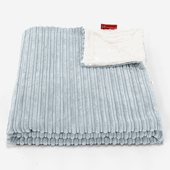 Sherpa-sprei / Deken - Corduroy Baby Blauw 01