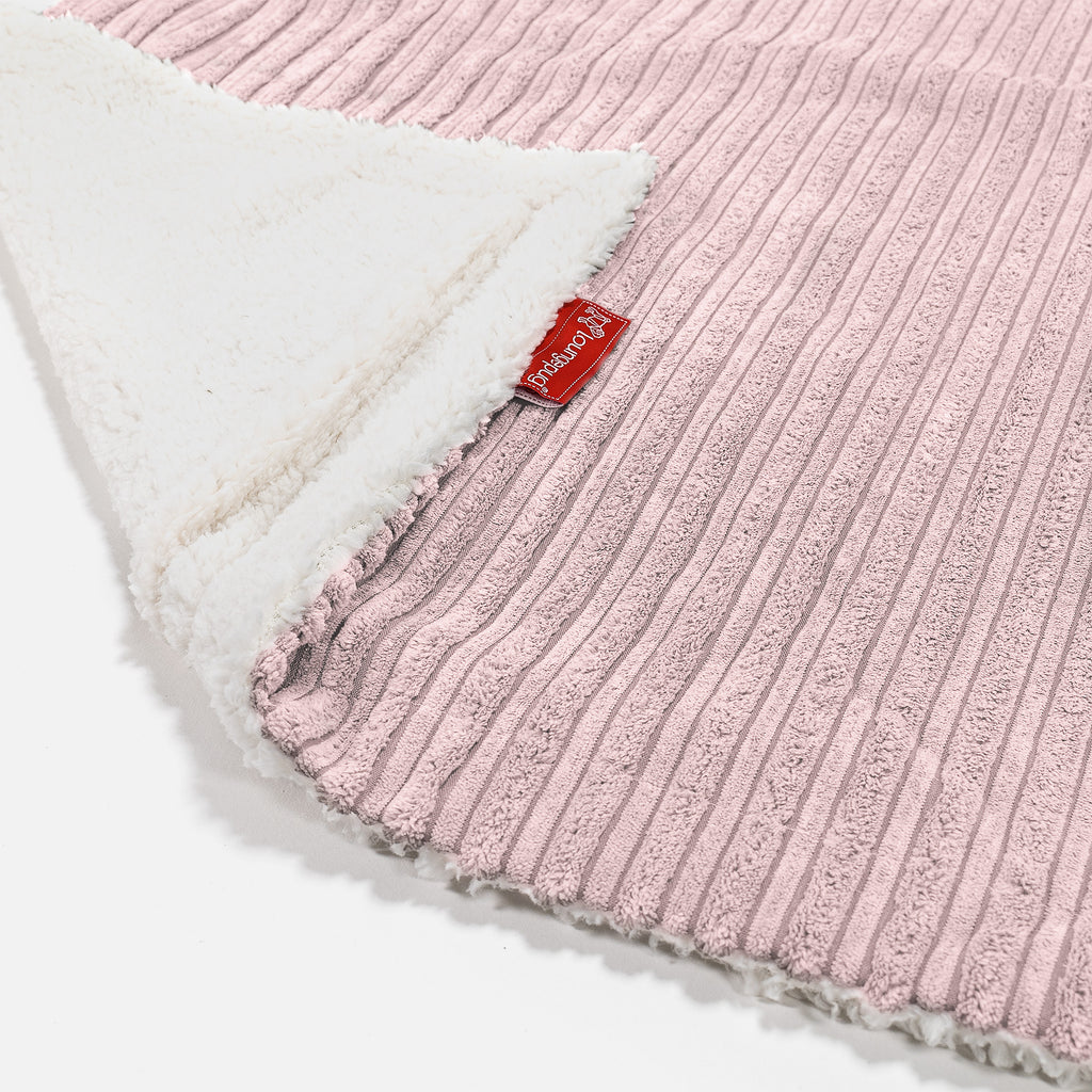 Sherpa-sprei / Deken - Corduroy Blozen Roze 02