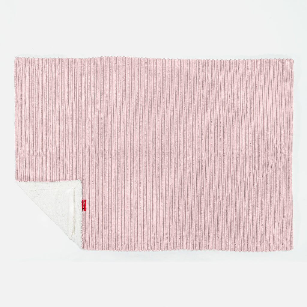 Sherpa-sprei / Deken - Corduroy Blozen Roze 03