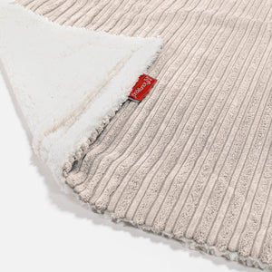 Sherpa-sprei / Deken - Corduroy Ivoor