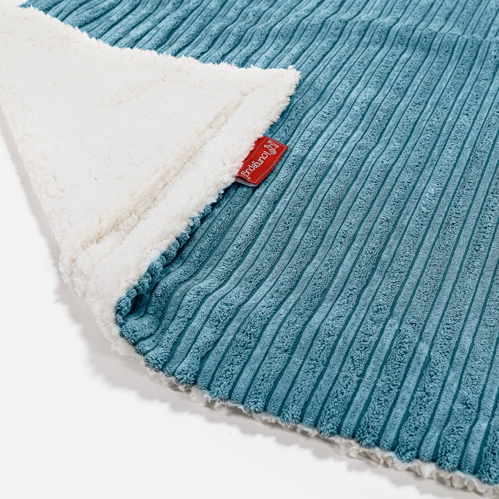 Sherpa-sprei / Deken - Corduroy Petrol 02