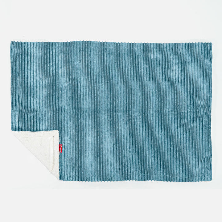 Sherpa-sprei / Deken - Corduroy Petrol 03