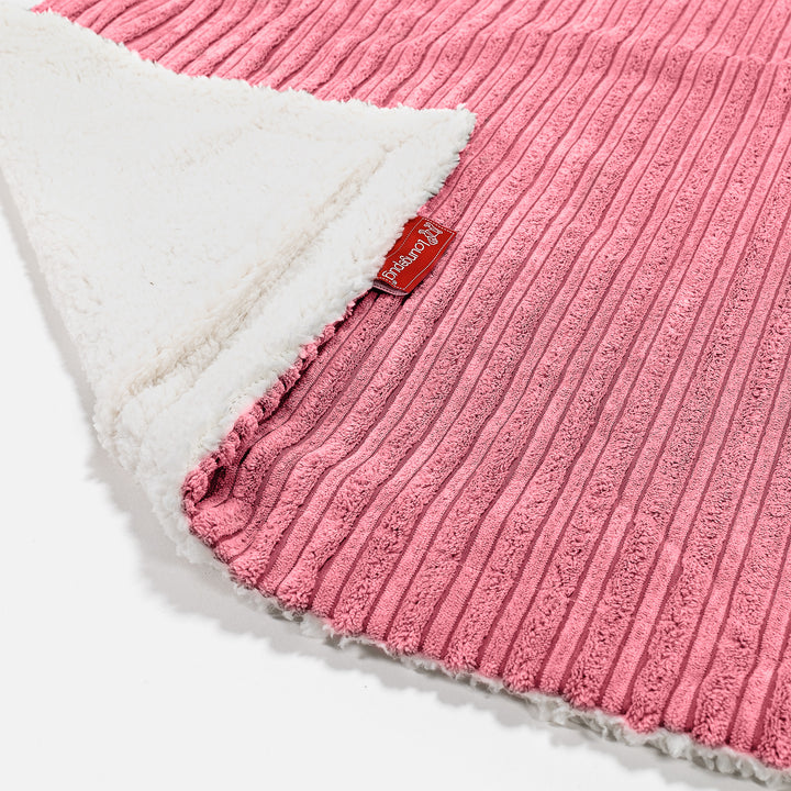 Sherpa-sprei / Deken - Corduroy Koraal 02