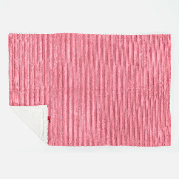 Sherpa-sprei / Deken - Corduroy Koraal 02