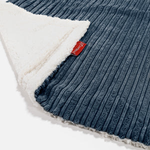 Sherpa-sprei / Deken - Corduroy Marineblauw