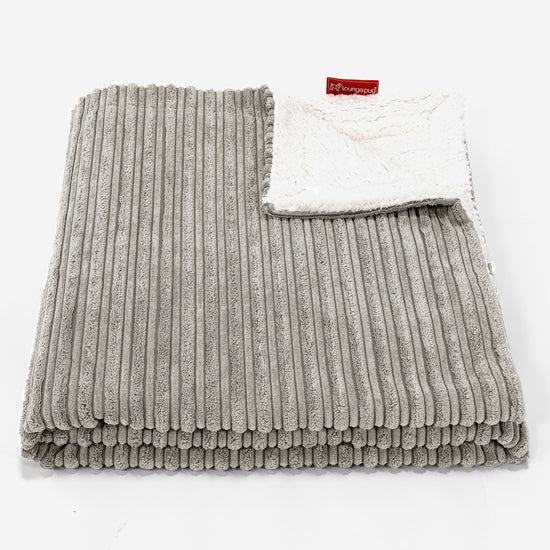 Sherpa-sprei / Deken - Corduroy Mink 01