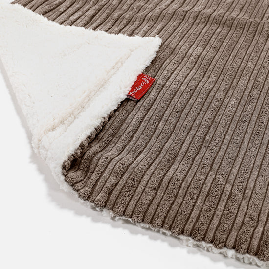 Sherpa-sprei / Deken - Corduroy Mocha Bruin 02