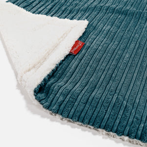 Sherpa-sprei / Deken - Corduroy Teal