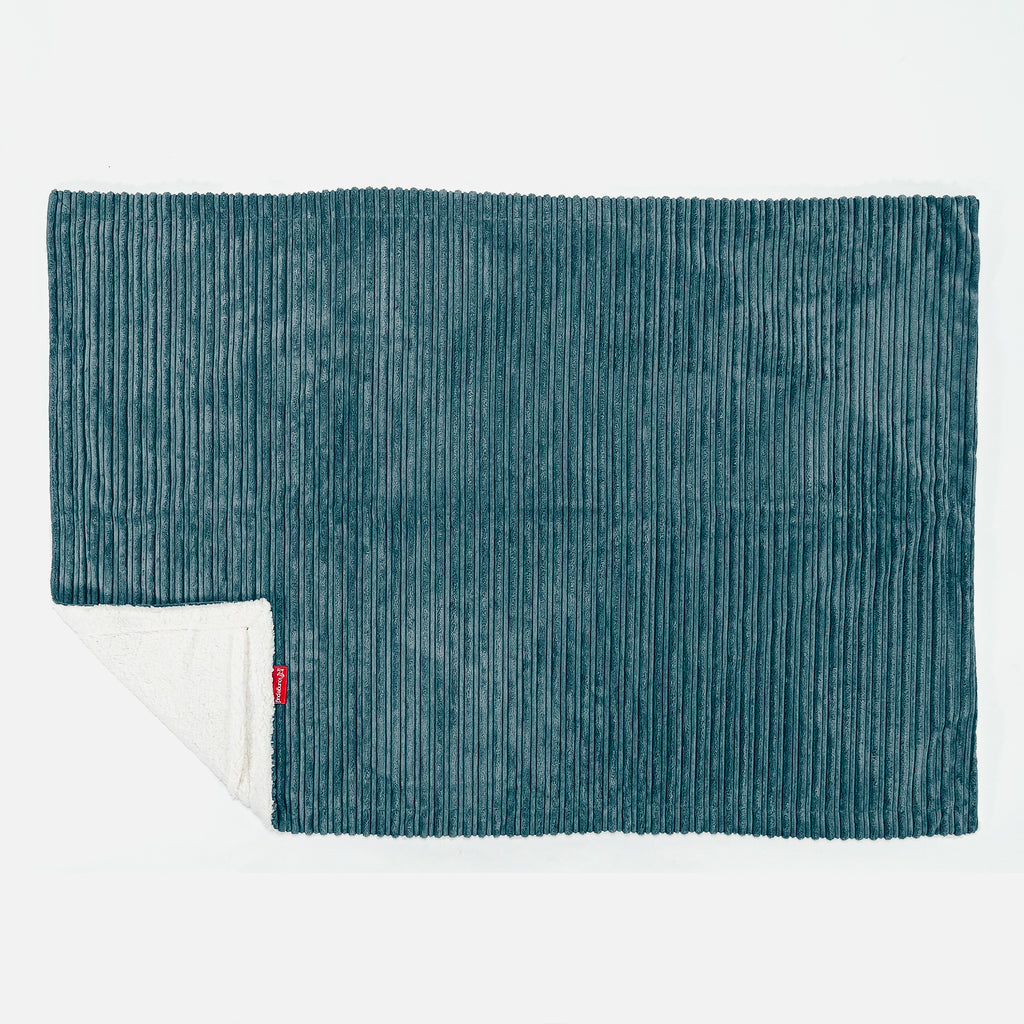 Sherpa-sprei / Deken - Corduroy Teal 03