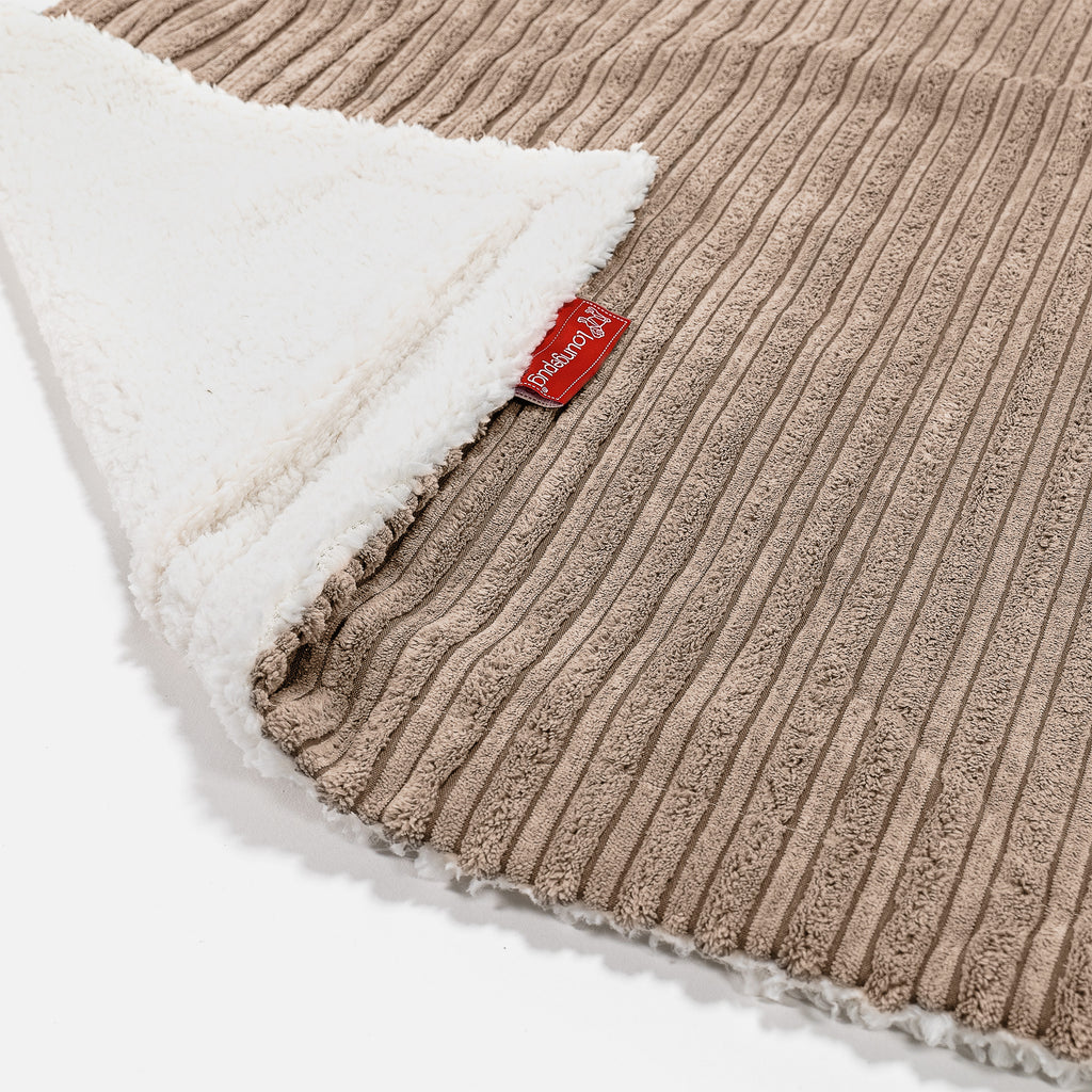 Sherpa-sprei / Deken - Corduroy Zand 02