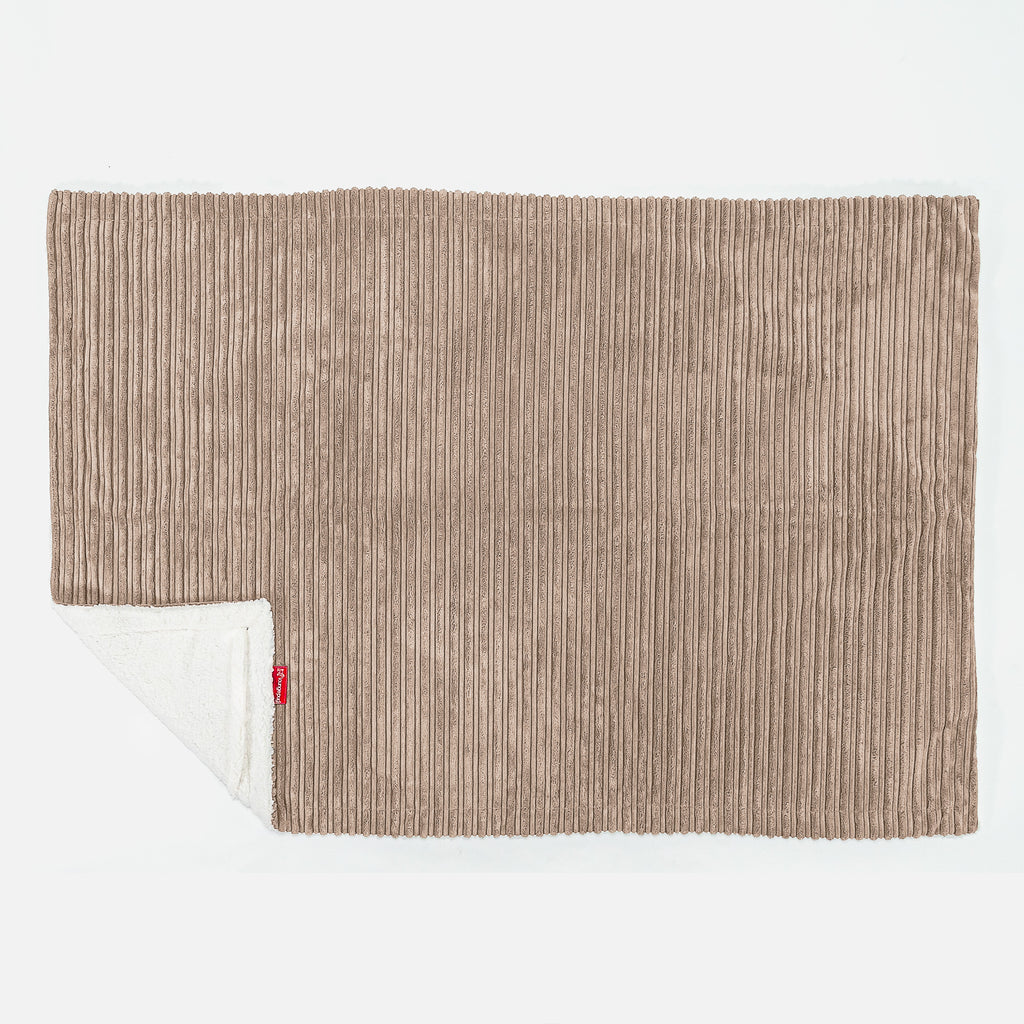 Sherpa-sprei / Deken - Corduroy Zand 03