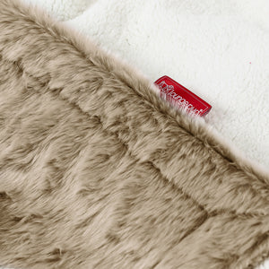 Sherpa-sprei / Deken - Nepkonijnenbont Goudbruin
