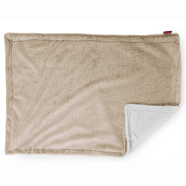 Sherpa-sprei / Deken - Nepkonijnenbont Goudbruin Fabric Close-up Image