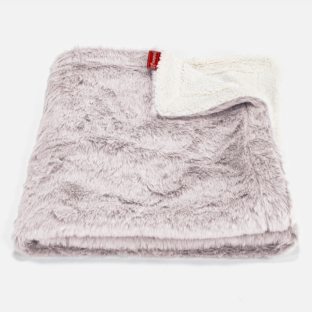 Sherpa-sprei / Deken - Nepkonijnenbont Stoffig Roze 01