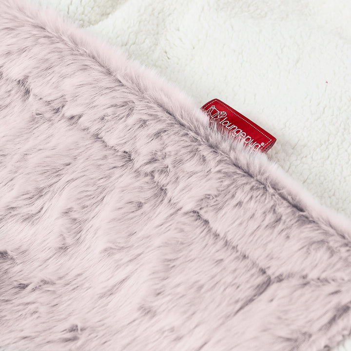 Sherpa-sprei / Deken - Nepkonijnenbont Stoffig Roze 02