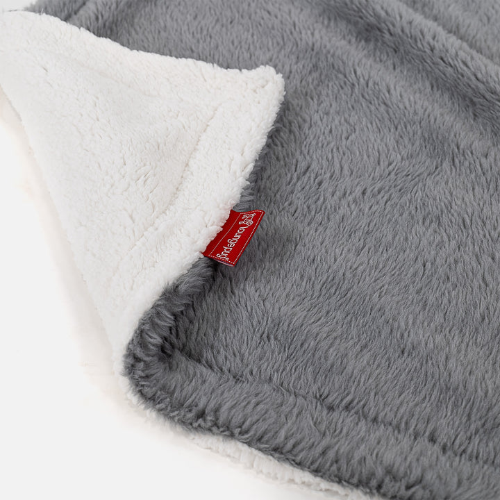 Sherpa-sprei / Deken - Nepteddybont Donker grijs 03