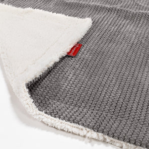 Sherpa-sprei / Deken - Pompom Antraciet