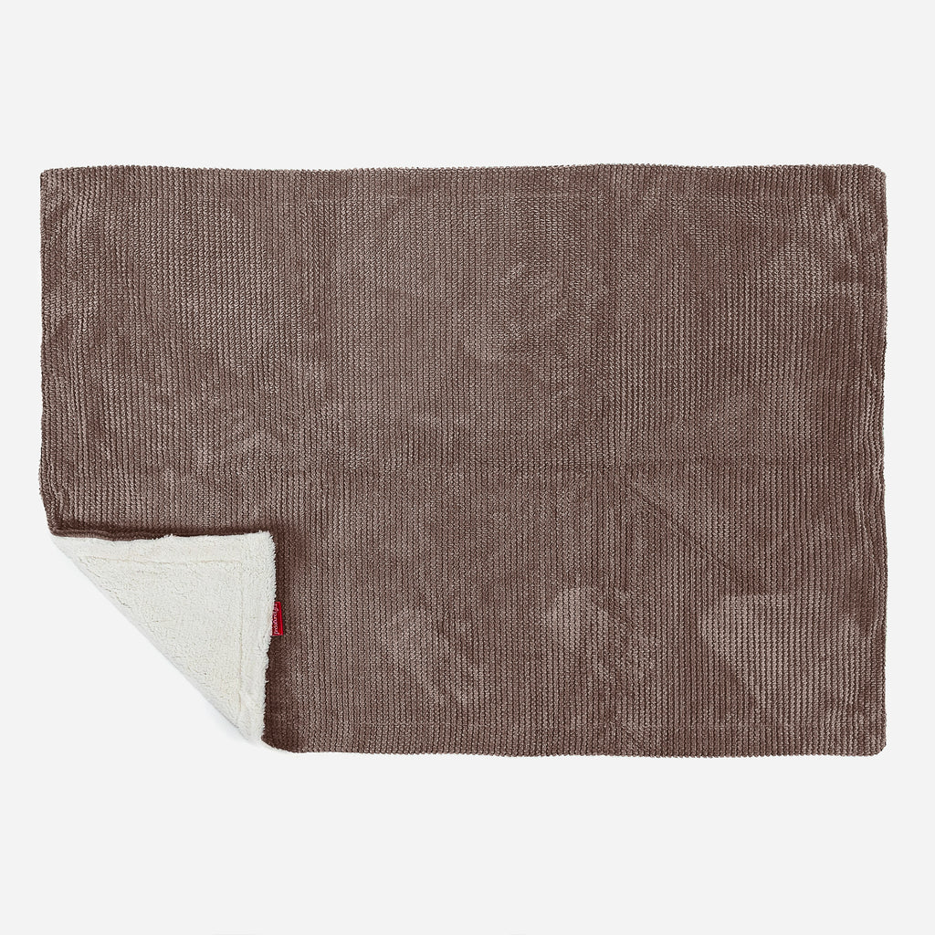 Sherpa-sprei / Deken - Pompom Chocolade 03