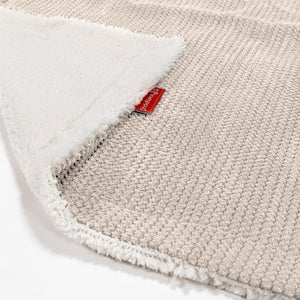 Sherpa-sprei / Deken - Pompom Crème