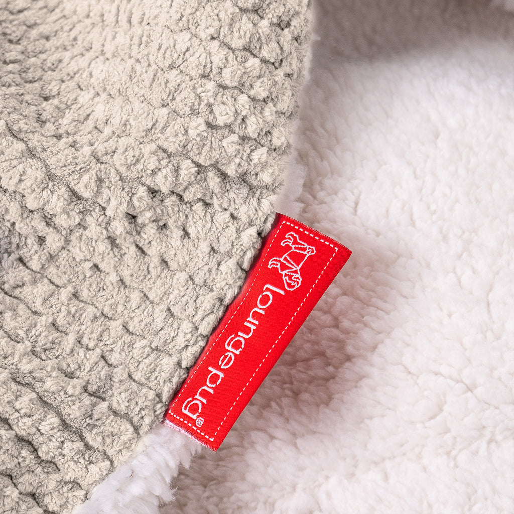 Sherpa-sprei / Deken - Pompom Crème 04