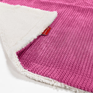 Sherpa-sprei / Deken - Pompom Roze