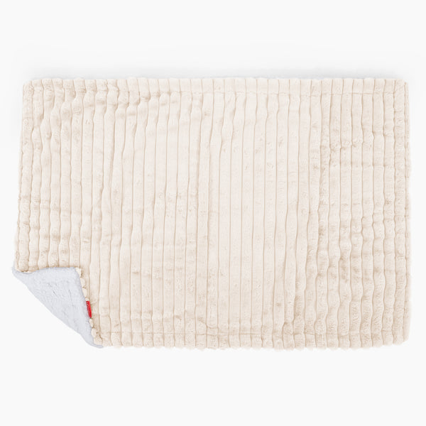 Sherpa-sprei / Deken - Ultra Pluche Corduroy Crème 02