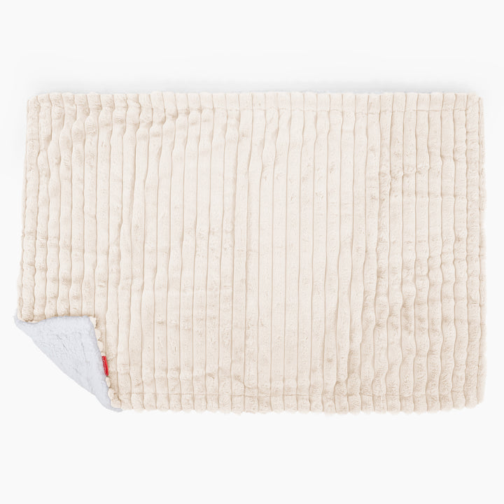 Sherpa-sprei / Deken - Ultra Pluche Corduroy Crème 03