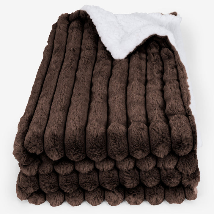 Sherpa-sprei / Deken - Ultra Pluche Corduroy Sabel 01