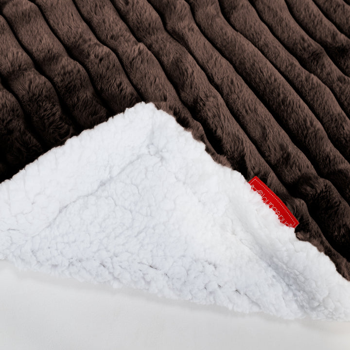 Sherpa-sprei / Deken - Ultra Pluche Corduroy Sabel 02