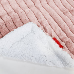 Sherpa-sprei / Deken - Ultra Pluche Corduroy Stoffig Roze