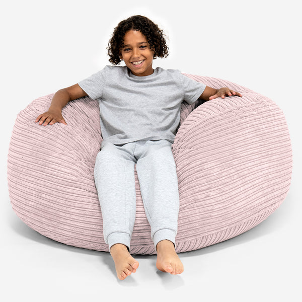 Ultracomfortabele Supersized Kinderzitzak 6-14 jaar oud - Corduroy Blozen Roze 01