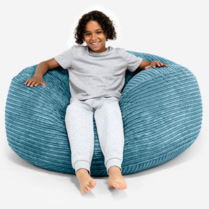 Ultracomfortabele Supersized Kinderzitzak 6-14 jaar oud - Corduroy Petrol