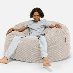 Ultracomfortabele Supersized Kinderzitzak 6-14 jaar oud - Pompom Crème