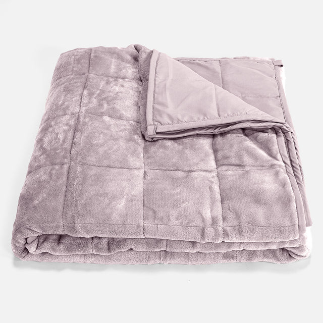 Verzwaarde Deken voor Volwassenen - Flanellen Fleece Bleekroze 01